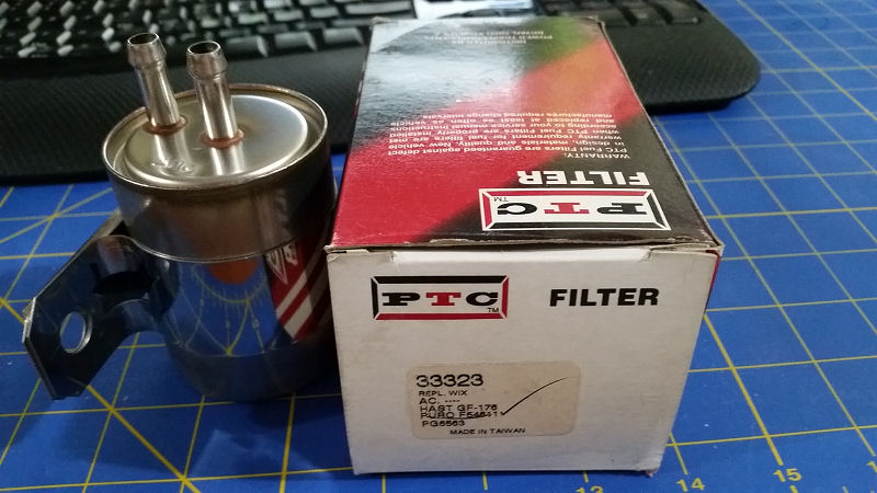 Generic Taiwan Fuel Filter sourced from Rock Auto Parts ordered Purolator