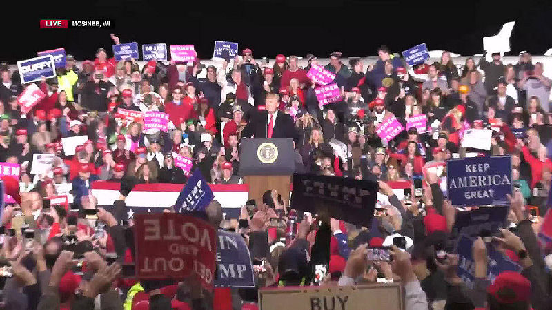 Trump Rally Mosinee, WI. Central Airport